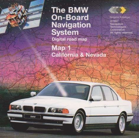 BMW On-Board Navigation System: Map 1 California & Nevada