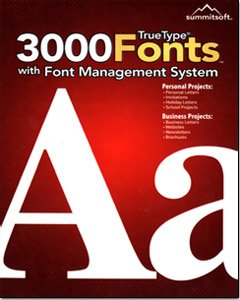 3000 Fonts 4 w/ Manual