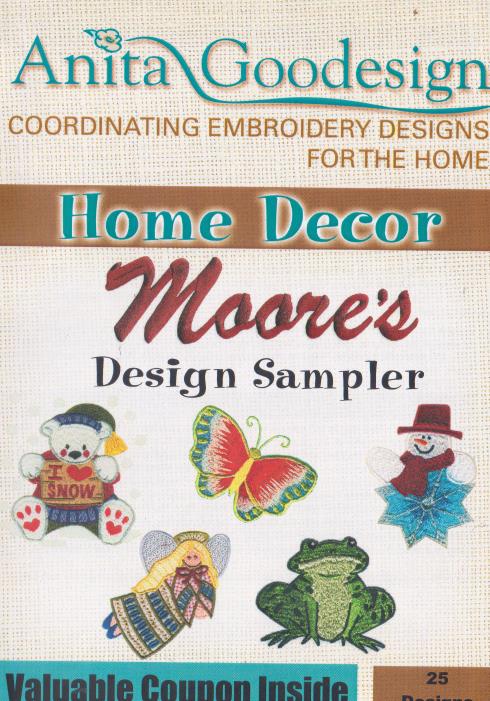 Anita Goodesign Home Decor: Moore's Design Sampler Vol. 1