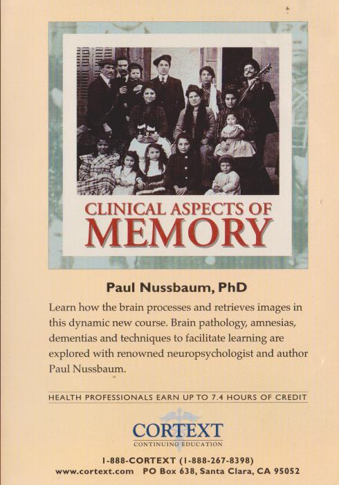 Clinical Aspects Of Memory