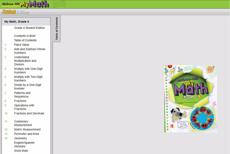 McGraw-Hill My Math: eStudent Edition Grade 4