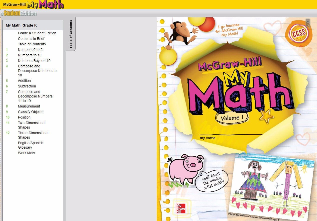 McGraw-Hill My Math: eStudent Edition Grade K