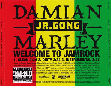 Damian Jr. Gong Marley: Welcome To Jamrock 3-Track Promo w/ Back Artwork - NeverDieMedia
