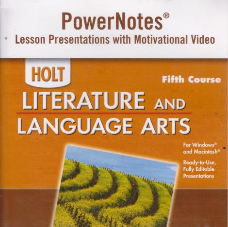 Holt Literature & Language Arts: PowerNotes 5th Course - NeverDieMedia