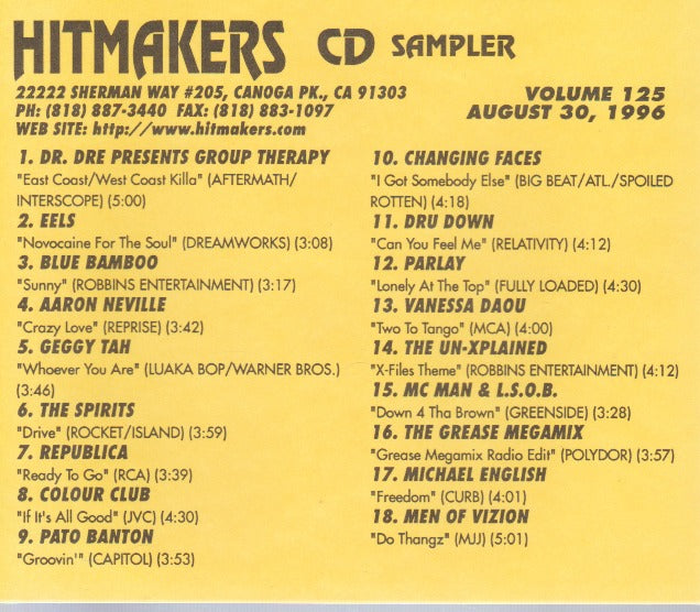 Hitmakers: Top 40 CD Sampler Volume 125 Promo