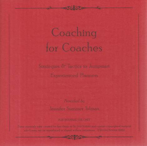 Coaching For Coaches: Strategies & Tactics To Jumpstart Experienced Planners