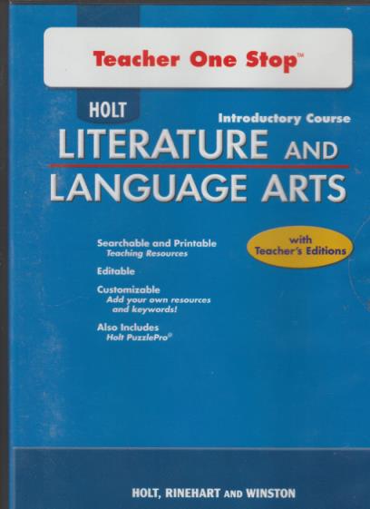 Holt Literature & Language Arts: Introductory Course: Teacher One Stop