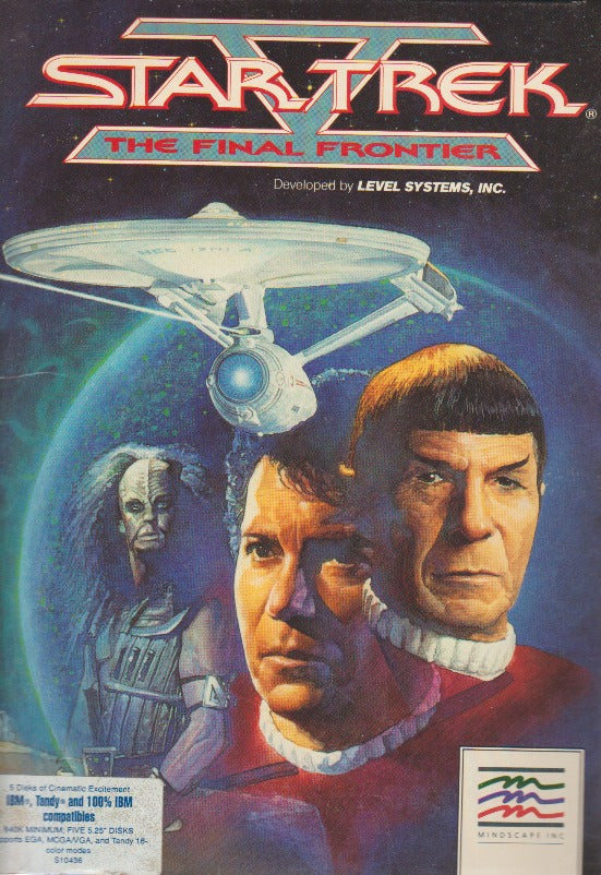 Star Trek V: The Final Frontier w/ Manual, Pin, & Big Box