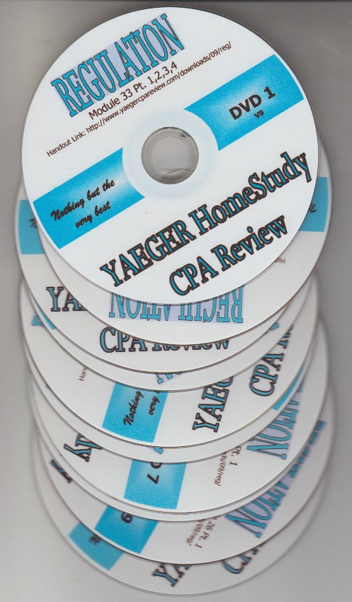 Yaeger HomeStudy CPA Review 2009: Regulation 10-Disc Set