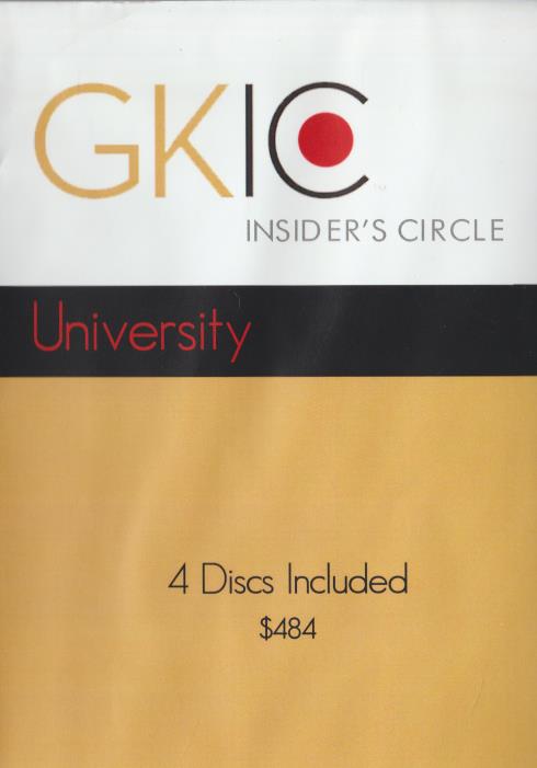 GKIC Insider's Circle University 4-Disc Set