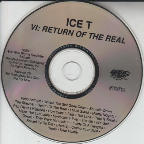 Ice-T: VI: Return Of The Real Advance Promo