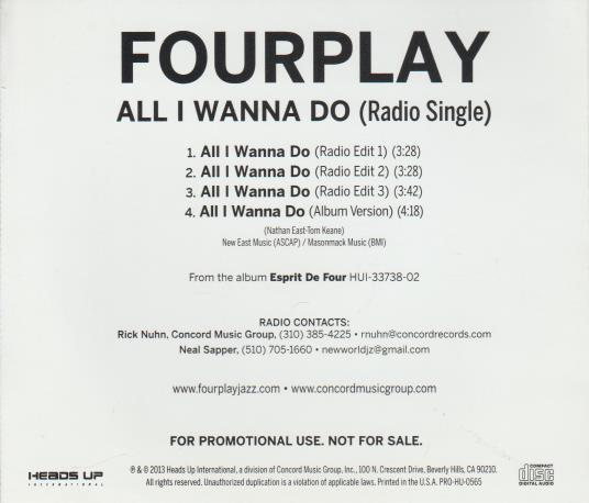Fourplay: All I Wanna Do Promo