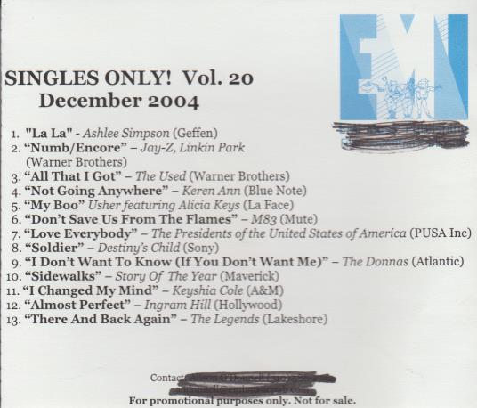 Singles Only! December 2004 Volume 20 Promo