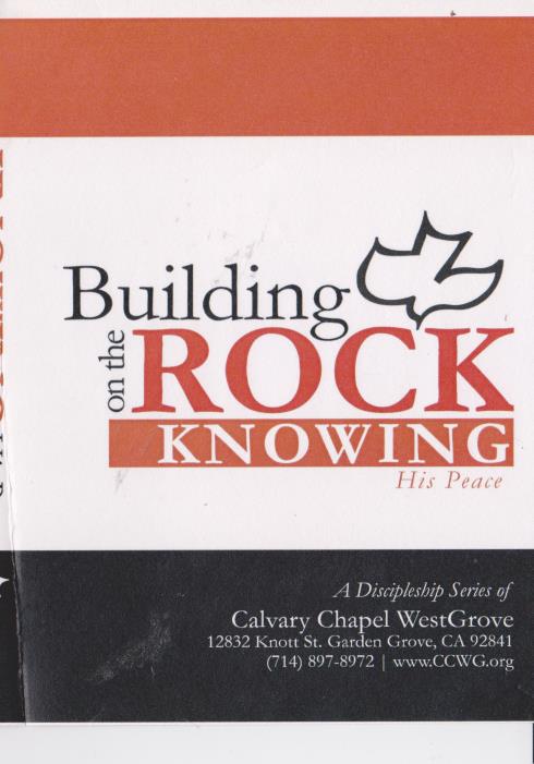 Building On The Rock: Knowing His Peace