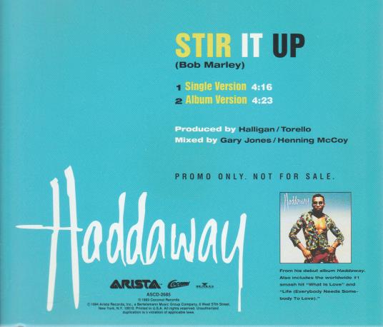 Haddaway: Stir It Up Promo