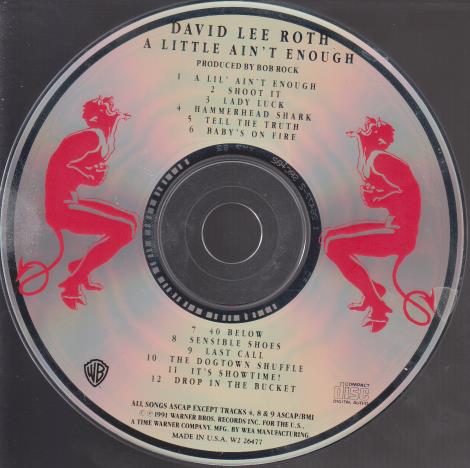 David Lee Roth: A Little Ain't Enough w/ No Artwork