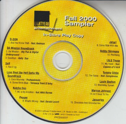 Lightyear Entertainment Fall 2000 Sampler Promo