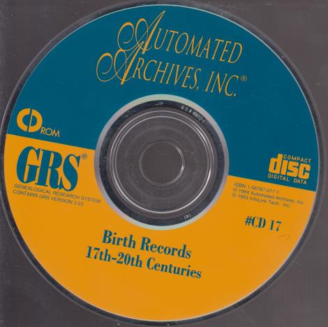 GRS: Birth Records: 17th - 20th Centuries