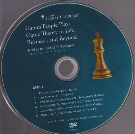 The Great Courses: Games People Play 4 Disc Set