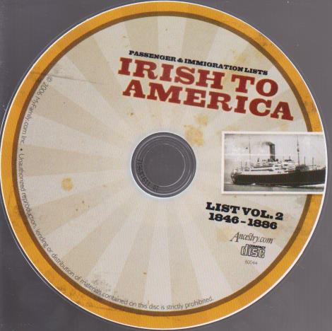 Ancestry: Passenger And Immigration Lists: Irish To America 1846-1886 Vol. 2
