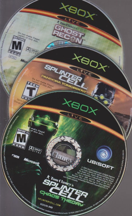 XBOX Tom Clancy Lot 3-Disc Set
