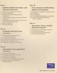 Intermediate Algebra For College Students 3rd 11-Disc Set