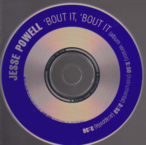 Jesse Powell: 'Bout It, 'Bout It Promo w/ Back Artwork