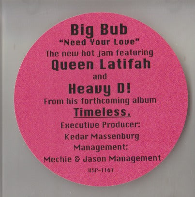 Big Bub: Need Your Love Promo w/ Artwork