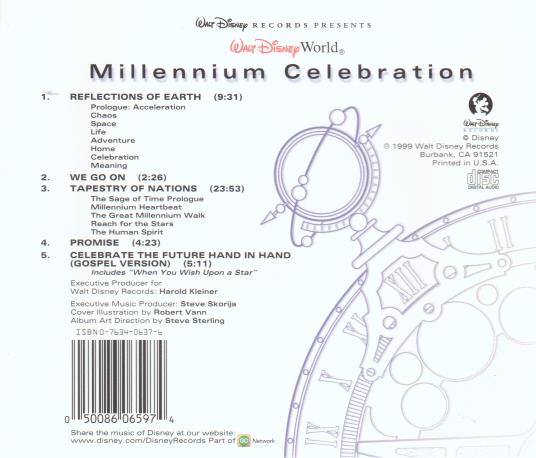 Walt Disney World Millennium Celebration w/ Back Artwork