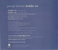 George Benson: Holdin' On  GR5P-5249 Promo w/ Artwork