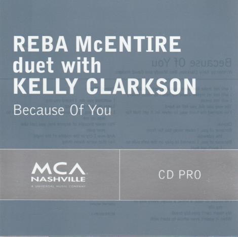 Reba McEntire Duet With Kelly Clarkson: Because Of You Promo w/ Artwork