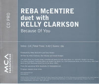 Reba McEntire Duet With Kelly Clarkson: Because Of You Promo w/ Artwork