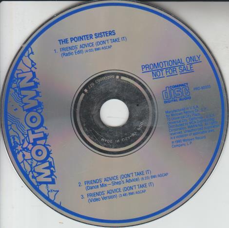 The Pointer Sisters: Friends' Advice (Don't Take It) PDO Promo