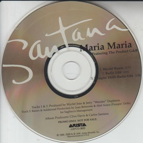 Santana: Maria Maria ARPCD-3832 Promo