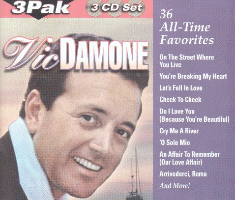 Vic Damone: 36 All-Time Favorites 3-Disc Set w/ Artwork