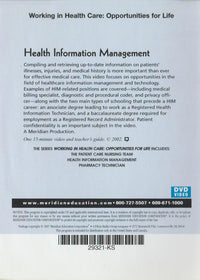 Health Information Management: Working In Health Care: Opportunities For Life