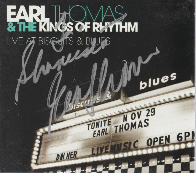 Earl Thomas & The Kings Of Rhythm: Live At Biscuits & Blues Autographed w/ Artwork