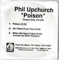 Phil Upchurch: Poison Promo w/ Artwork