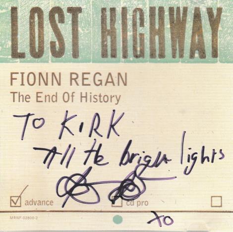 Fionn Regan: The End Of History Advance Promo w/ Autographed Artwork