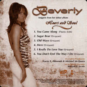 Beverly: Snippets From Her Debut Album Heart & Soul Promo w/ Artwork