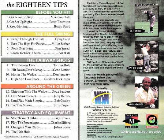 18 Tips From 18 Legends Of Golf: The Front & Back Nine