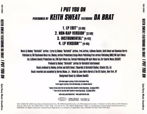 Keith Sweat: I Put You On Promo