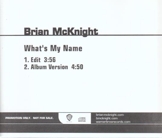 Brian McKnight: What's My Name Promo