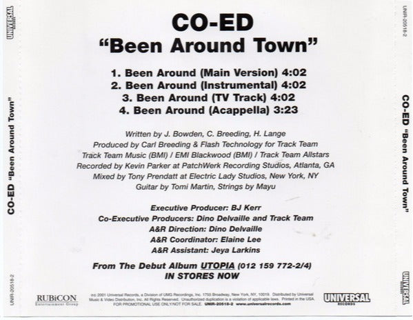 Co-Ed: Been Around Town Promo w/ Artwork