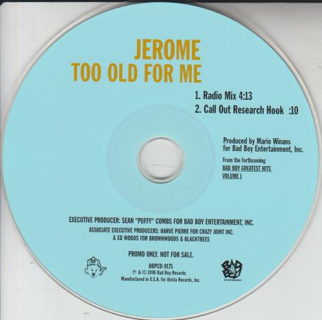 Jerome: Too Old For Me  BBPCD-9175 Promo