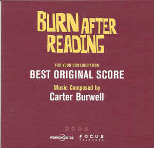 For Your Consideration: Burn After Reading: Best Original Score Promo w/ Artwork