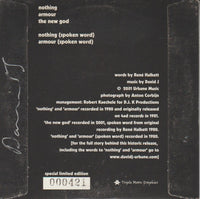 David J & Rene Halkett: Nothing / Armour Limited 20th Anniversary Autographed w/ Artwork