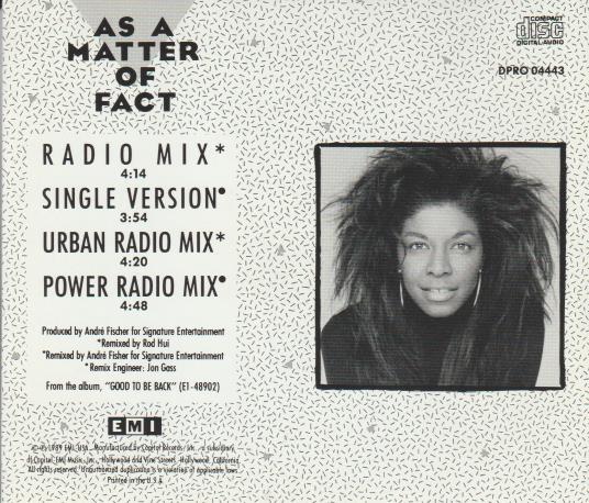 Natalie Cole: As A Matter Of Fact Promo