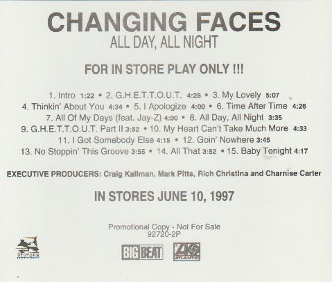 Changing Faces: All Day, All Night In Store Play Promo