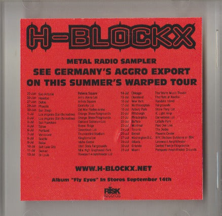 H-BLOCKX: Metal Radio Sampler Promo w/ Artwork